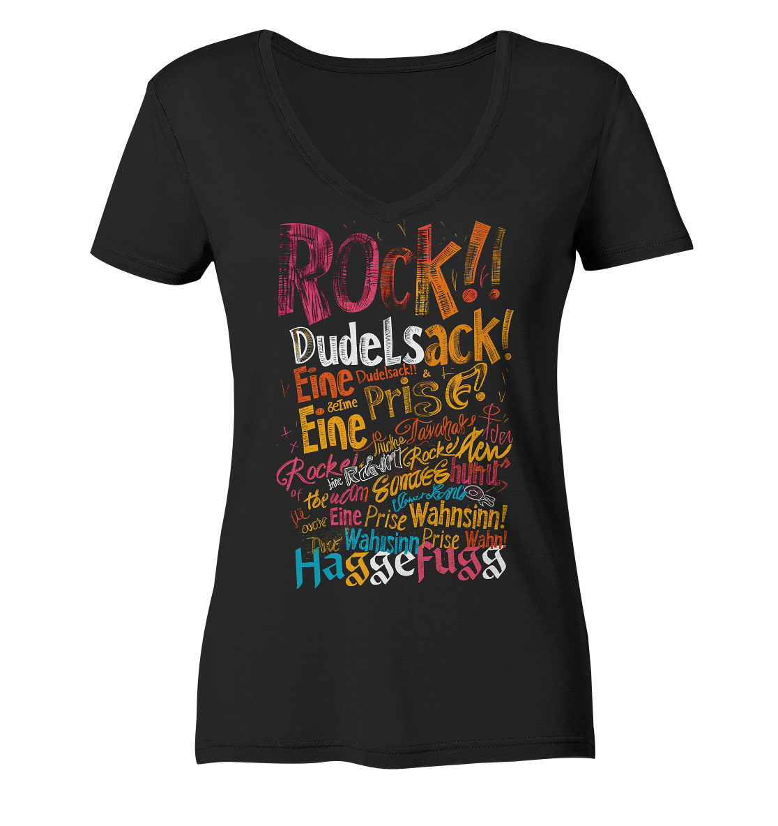 Rock! Dudelsack! Wahnsinn! - Ladies V-Neck Shirt