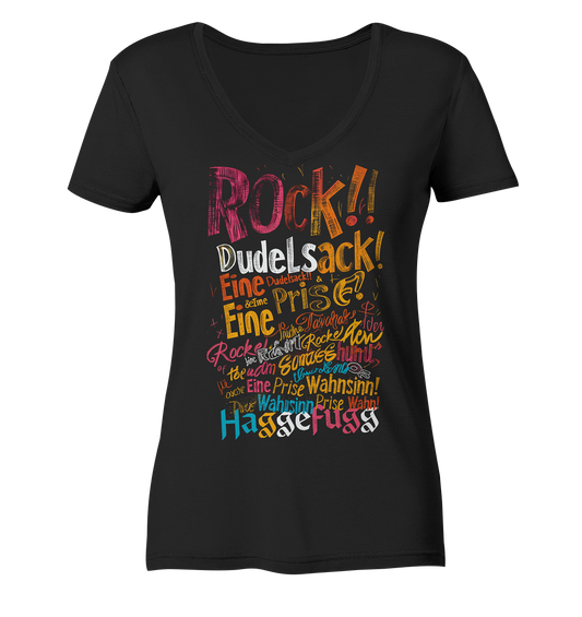 Rock! Dudelsack! Wahnsinn! - Ladies V-Neck Shirt