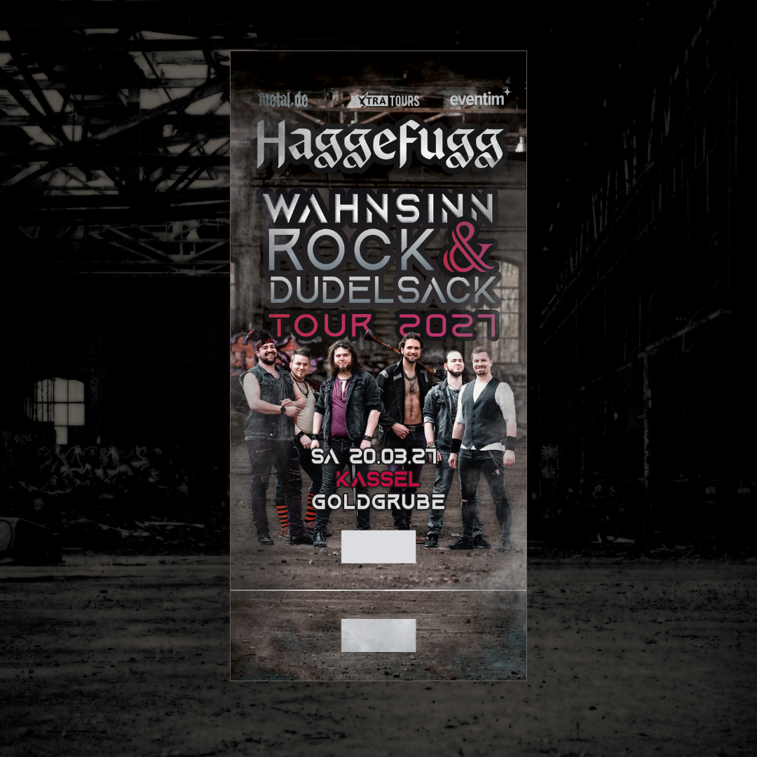Wahnsinn, Rock & Dudelsack! Tourtickets 2027 (Versand ab Juli)