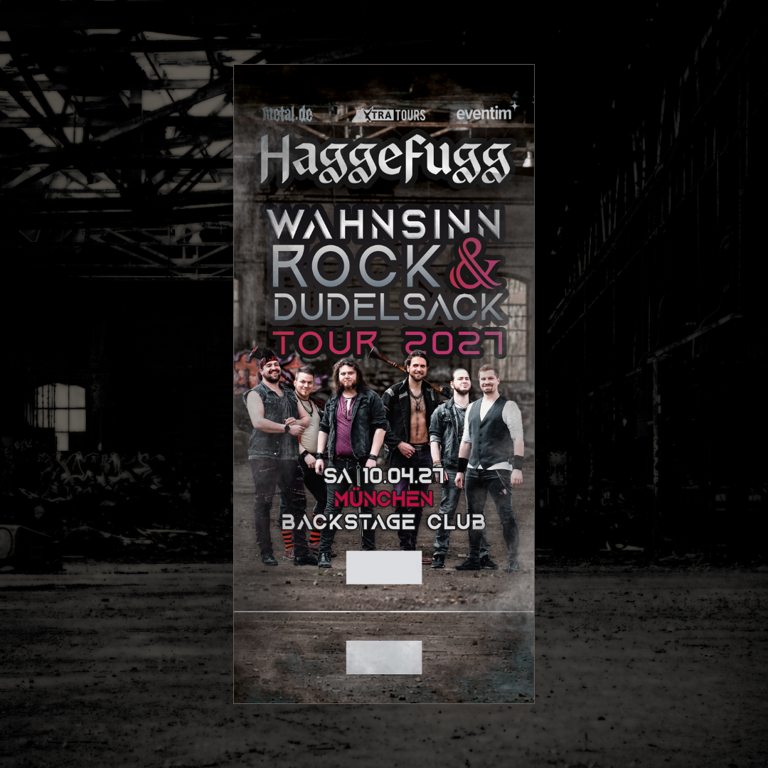 Wahnsinn, Rock & Dudelsack! Tourtickets 2027 (Versand ab Juli)